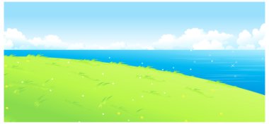 Göl ve yeşil manzara