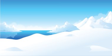 manzara panoramik bir kar maskeli