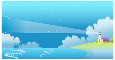 Konut ev ve deniz feneri