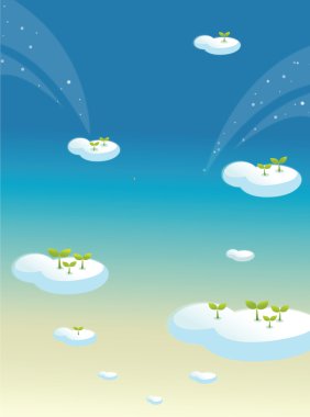 Mavi gökyüzündeki bulutlar