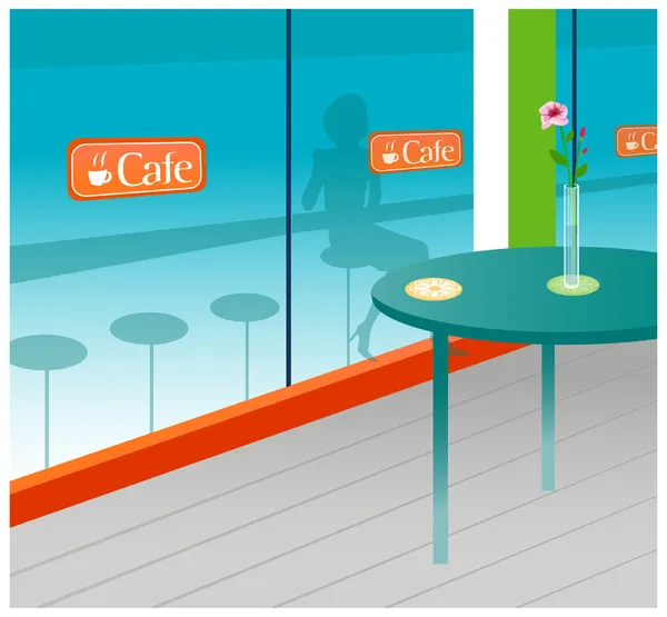 Cafe Innenraum — Stockvektor