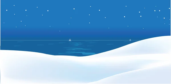 Vintern havet — Stock vektor