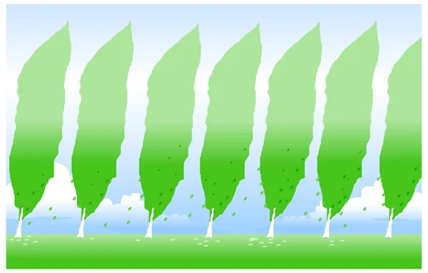 Groene boom in lijn — Stockvector