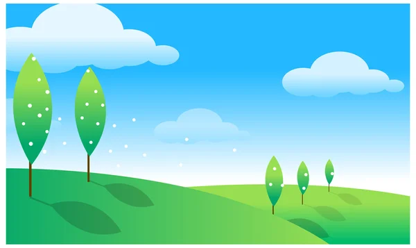 Paisaje verde — Vector de stock