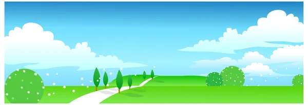 Paisaje verde — Vector de stock