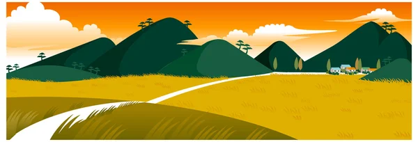 Escena rural — Vector de stock