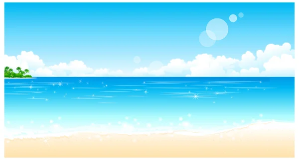 Az idilli beach — Stock Vector