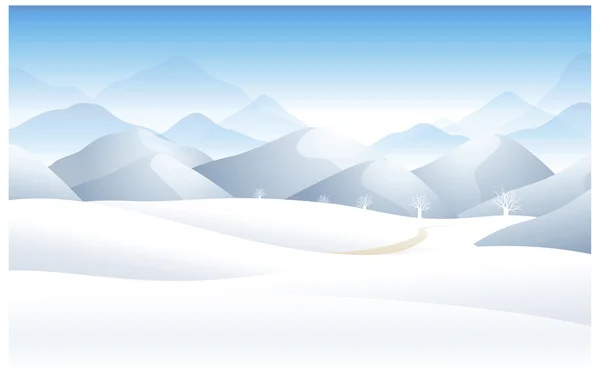 Paisaje invierno — Vector de stock