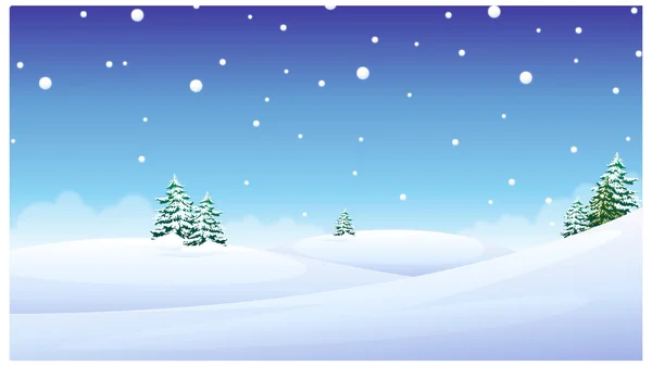 çam ağaçları içinde kar manzara