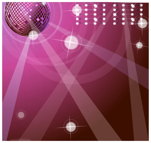 Vector background with disco ball — Stock Vector