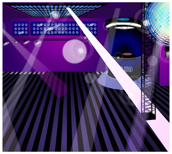 Club nocturno interior — Vector de stock