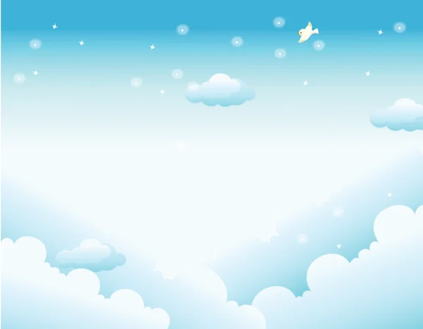 Oiseau volant dans le ciel — Image vectorielle