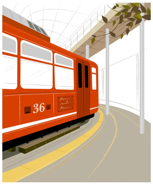 Electric railroad — Stock Vector