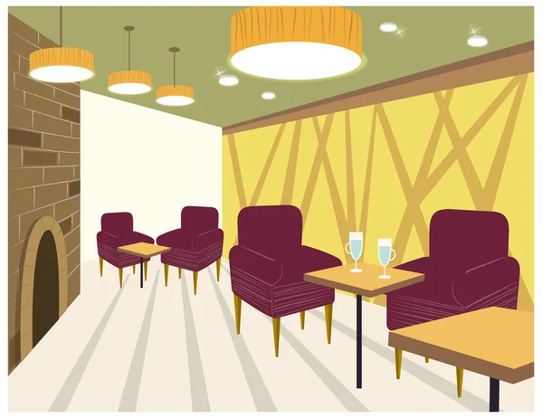 Intérieur du restaurant — Image vectorielle