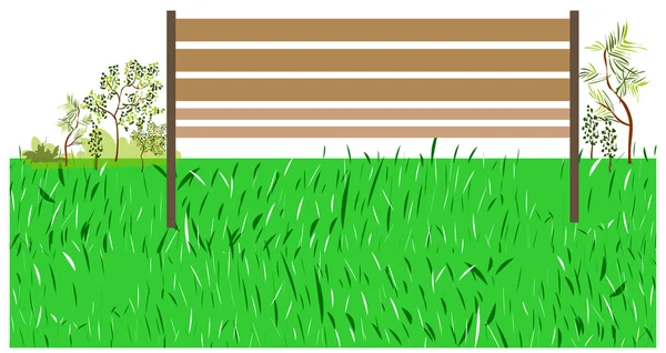 Bank auf grünem Gras — Stockvektor