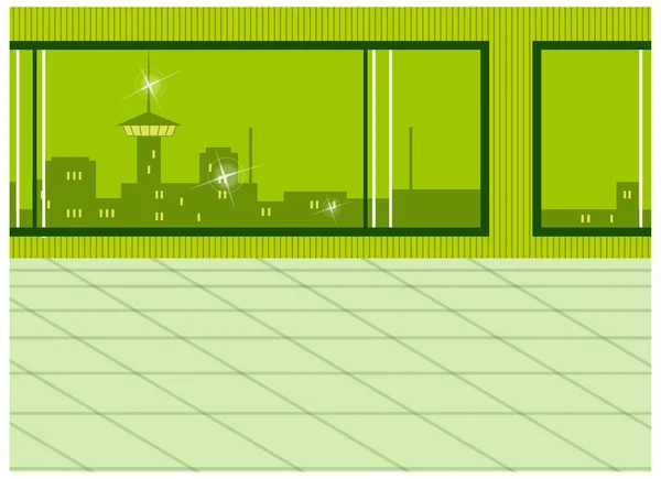 从窗口看到的天际线 — 图库矢量图片