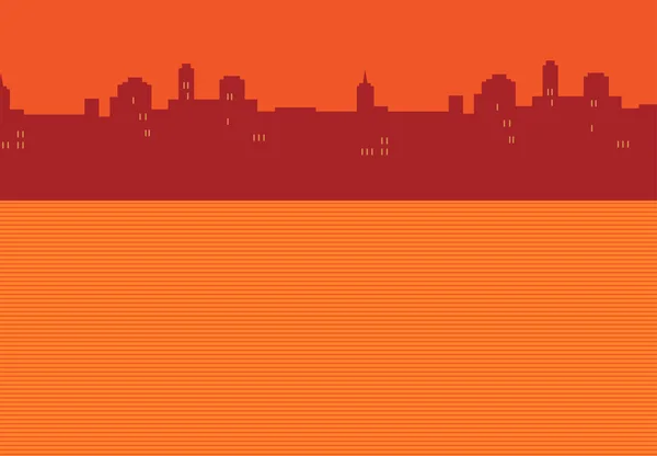 Skyline visto desde el balcón — Vector de stock