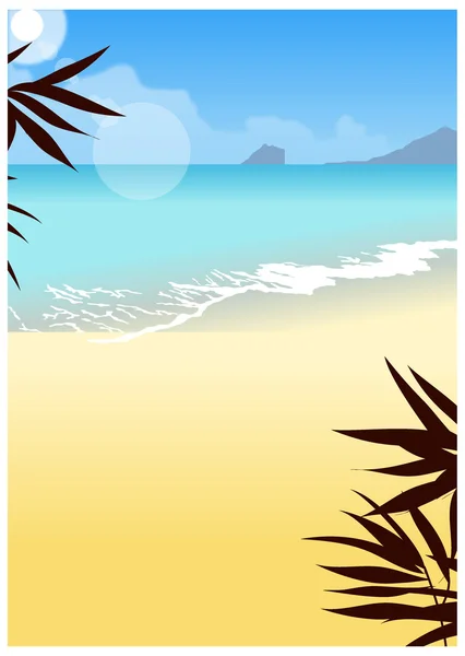 Paisaje de playa — Archivo Imágenes Vectoriales