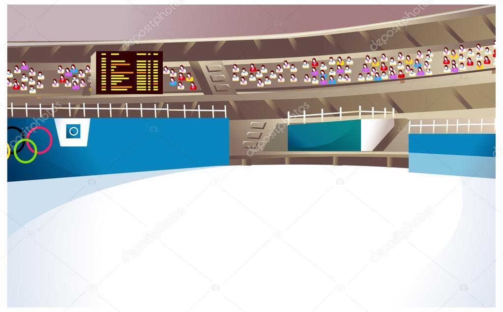 This illustration is a common natural landscape. Stadium interior