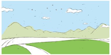 Klasik Hat sanatı peyzaj