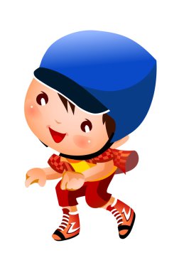 Beyzbol kıyafeti giyen kız.