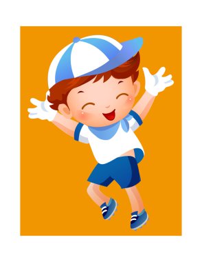 Futbolcu üniformalı çocuk.