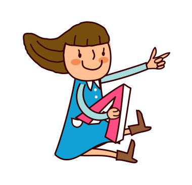 Alfabeyi tutan kızın portresi