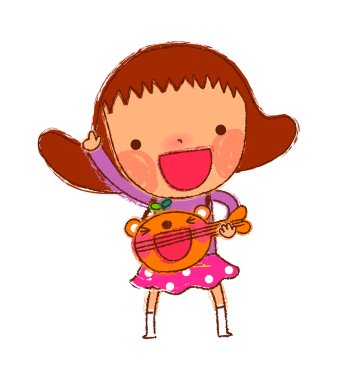 gitar çalmak kız portresi