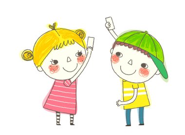 oyun kartları ile kız ve erkek