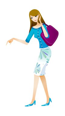 Güzel bir genç kızın portresi.