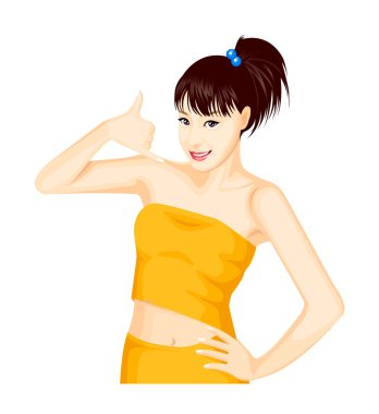 Güzel bir genç kızın portresi.