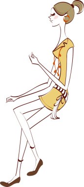 Güzel bir genç kızın portresi.