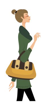 Güzel bir genç kızın portresi.