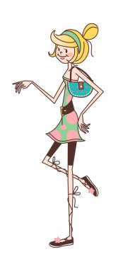 Güzel bir genç kızın portresi.