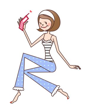 oturan kadın yan görünüm