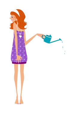 Kız holding waterspray