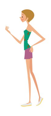 Güzel bir genç kızın portresi.