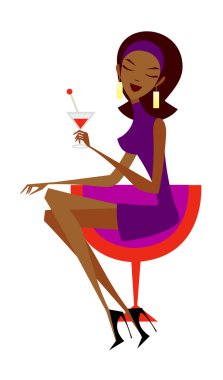 güzel genç kız elinde içki ile