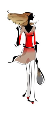 Güzel bir genç kızın portresi.