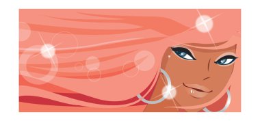 Güzel bir genç kızın portresi.