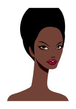 Güzel bir genç kızın portresi.