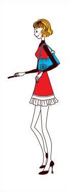 Güzel bir genç kızın portresi.