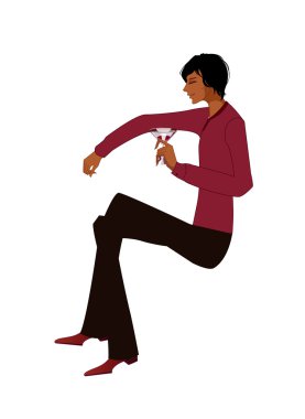 beyaz zemin üzerine kırmızı şarap ile çekici şık bir adam