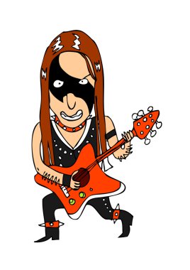 elektro gitar çalmak rock müzisyeni