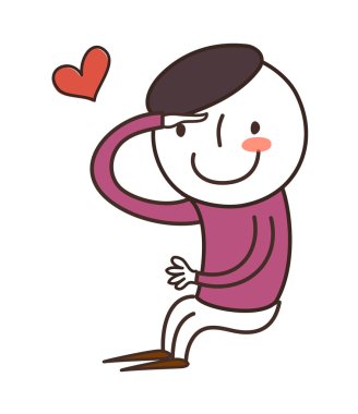 komik çocuk mesafe içine görünüyor