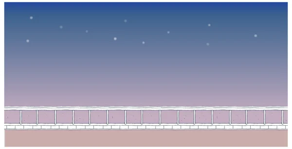 空の前に手すり — ストックベクタ