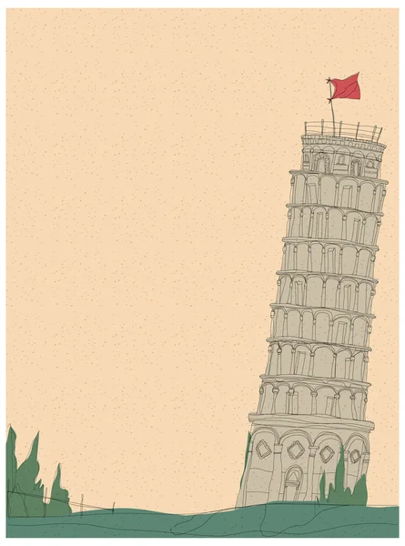 Pisa Kulesi — Stok Vektör