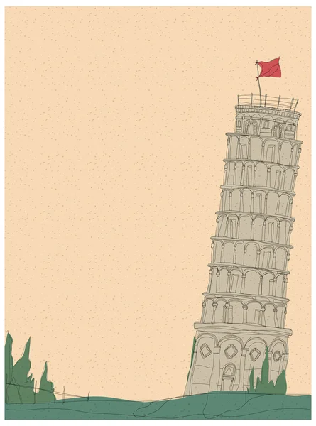 Torre de pisa — Vetor de Stock