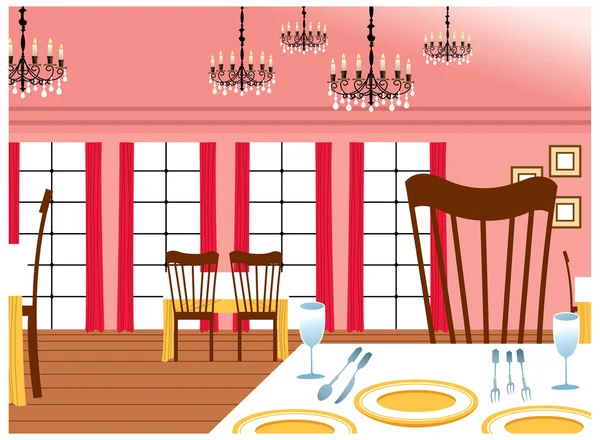 Hotel restaurant — Stockvector