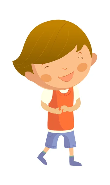 Porträt eines glücklichen Jungen — Stockvektor